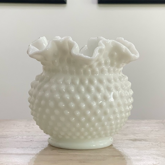Vintage Fenton Hobnail Milk Glass - Picture 1 of 5